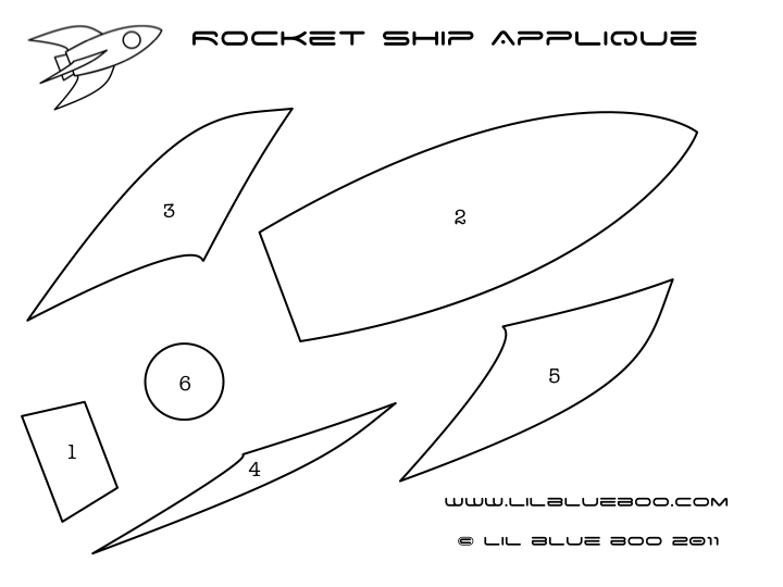 Rocket Ship Applique Tutorial and Template
