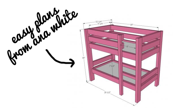 12 inch doll bunk beds