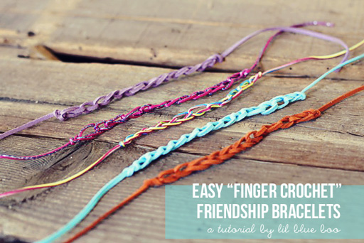 Easy Finger Crochet Friendship Bracelets
