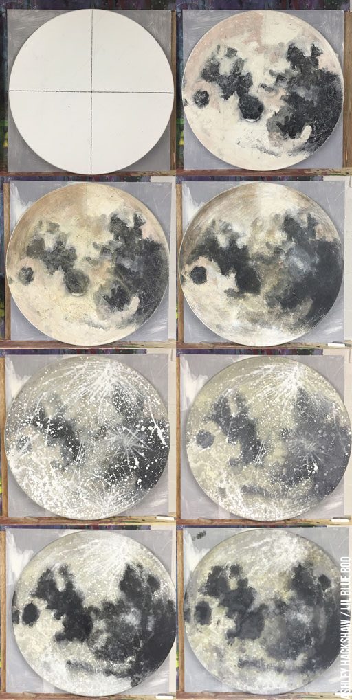 Diy Moon Painting How To Paint A Full Moon By Ashley Hackshaw