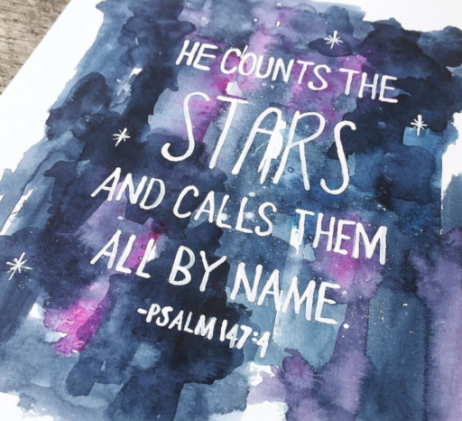 he counts the stars one and all