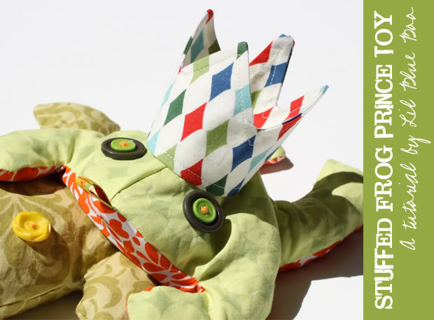 Stuffed Frog Beanbag Toy DIY Tutorial and Free Pattern Download via lilblueboo.com