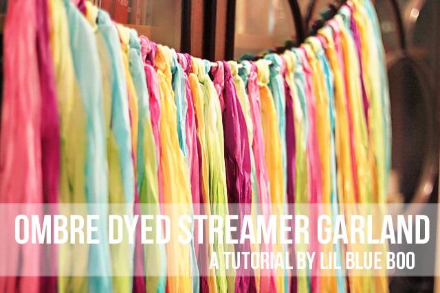 Ombre Dyed Fabric Garland (A Tutorial)