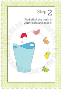 clean your room - a how-to guide printable via lilblueboo.com