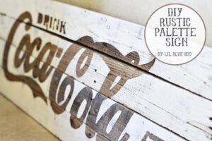 DIY Rustic Palette Sign via lilblueboo.com