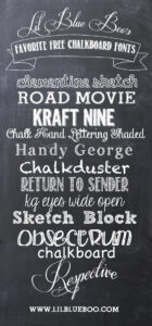 Lil Blue Boo's Favorite Free Chalkboard Fonts and Free Chalkboard Paper Download via lilblueboo.com