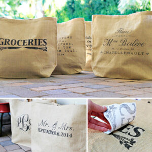 DIY Personalized Burlap Bags