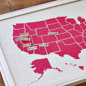 Travel Map Bulletin Board Via Lilblueboo.com - Ashley Hackshaw   Lil 