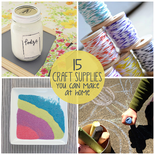 15 Craft Supplies You Can Make at Home via lilblueboo.com - Ashley ...