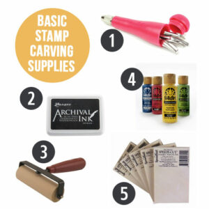 DIY Stamp Carving Supplies via lilblueboo.com #supplies #diy