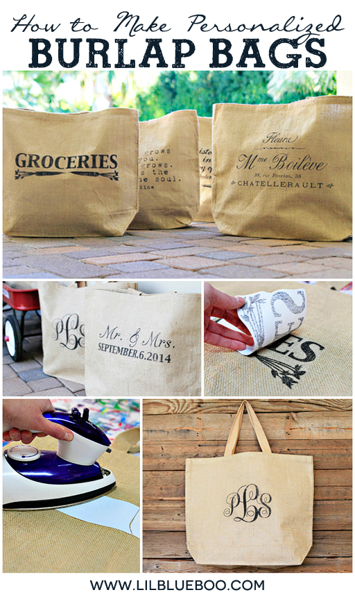 DIY personalized tote bags