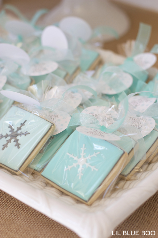 Snowflake Cookies, Winter Party Favors