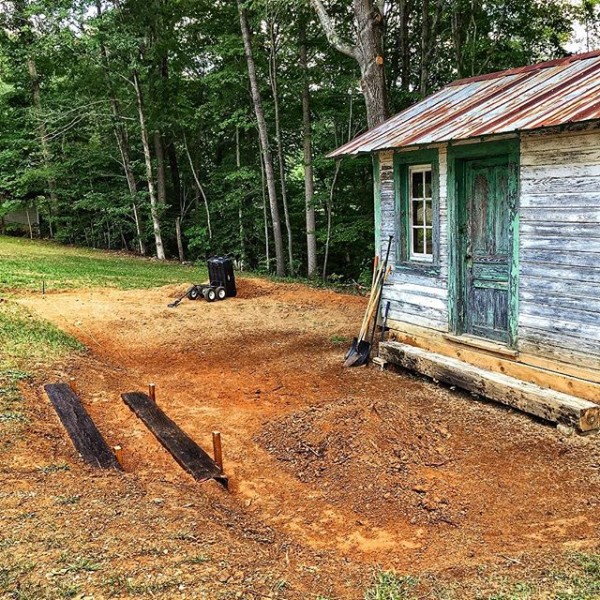 Leveling a Slope for the Picket Fence Garden