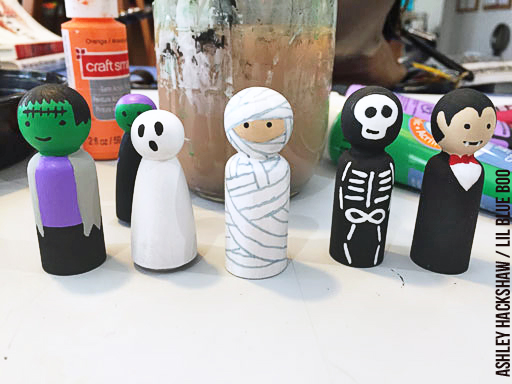 Unfinished Wood Peg Dolls, Wizard/Witch Shape, for Crafts & DIY