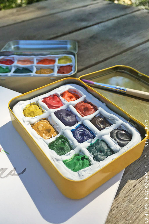 Empty Watercolour Tin, Travel Palette, Watercolour Paint Tin That Holds 48  Half Pans, Handmade Watercolour Paint Tin, Palette 