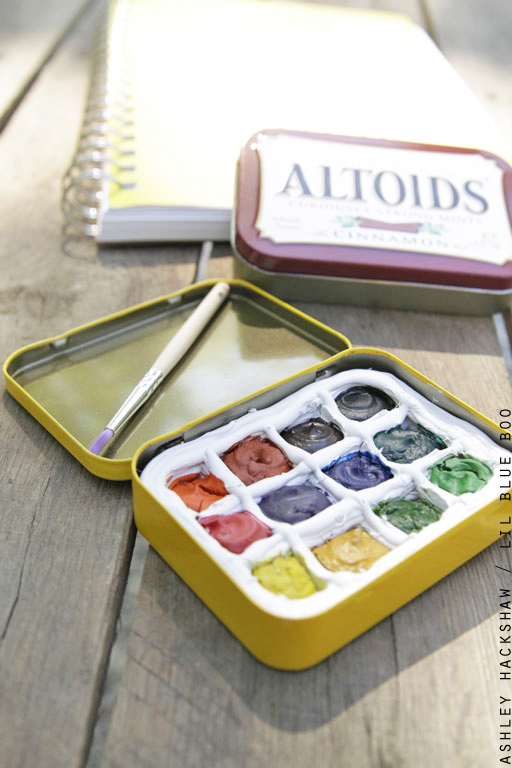 How to make a mini watercolour palette - lots of ideas for tiny