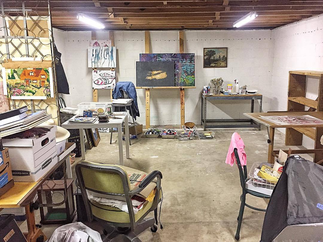 Creating an Art Studio - Basement Art Studio Transformation - A Hackshaw