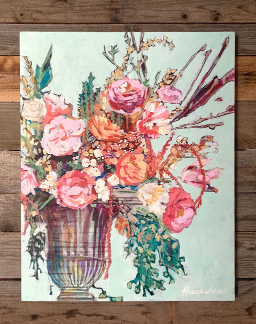 Floral Still Life Painting by Ashley Hackshaw 