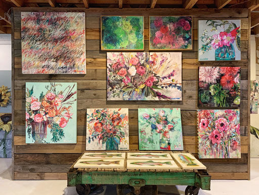 Paintings by Ashley Hackshaw - February 2019 - Abstract Floral Paintings 