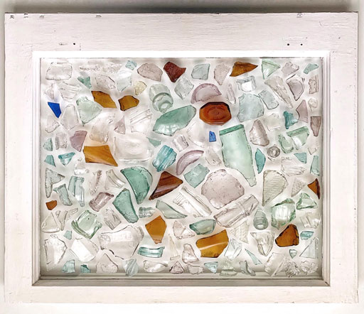 Found Object Glass Window Collage - DIY Glass Mosaic - Ashley